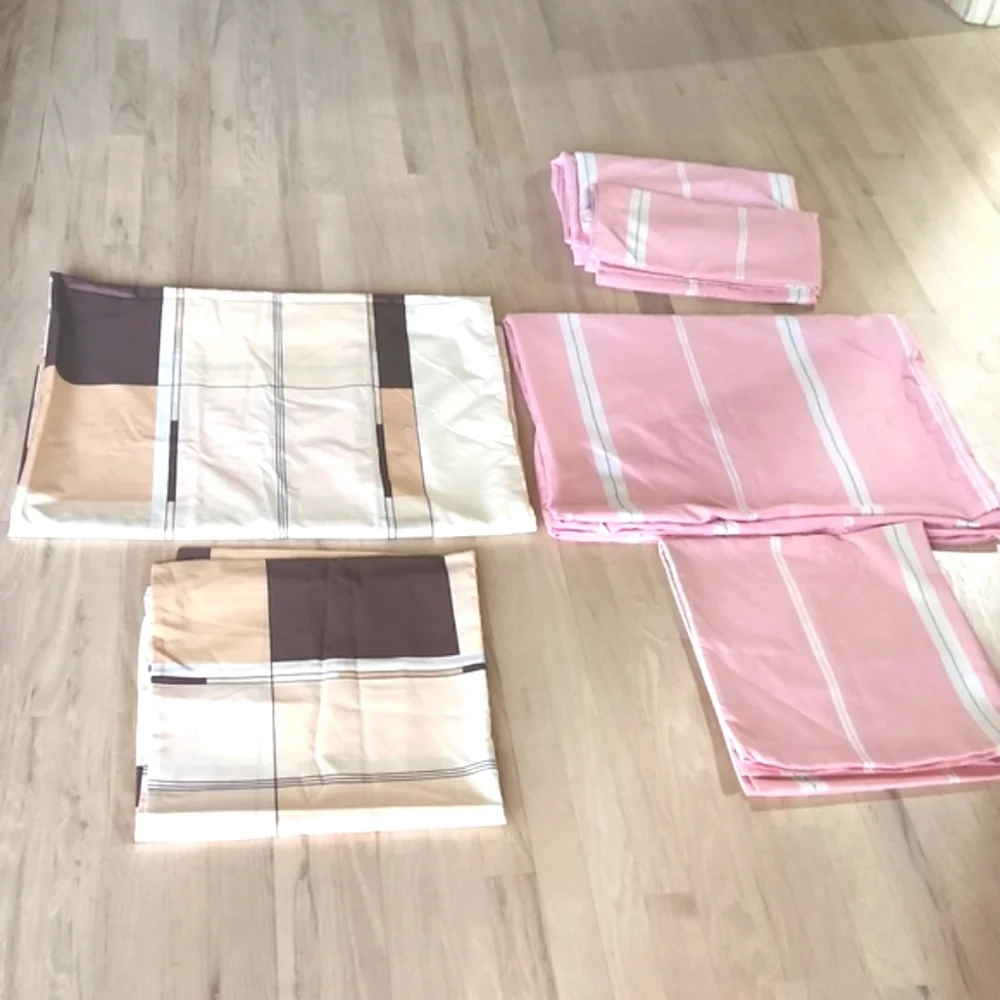 Lot of 3 European Duvet Cover Sets Single Size With Pillow Covers Bedding Euro
